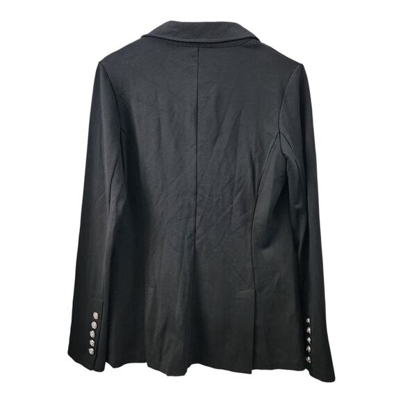 Miller Wendt Alexis Black Blazer XS Button Front Stretch Preppy Classic Military - Picture 3 of 9